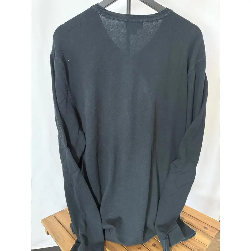 Banana Republic Sweater Long Sleeve  Mens 2XL Navy Blue Extra Fine Cotton V-Neck